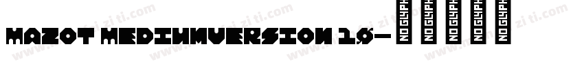 Mazot MediumVersion 10字体转换